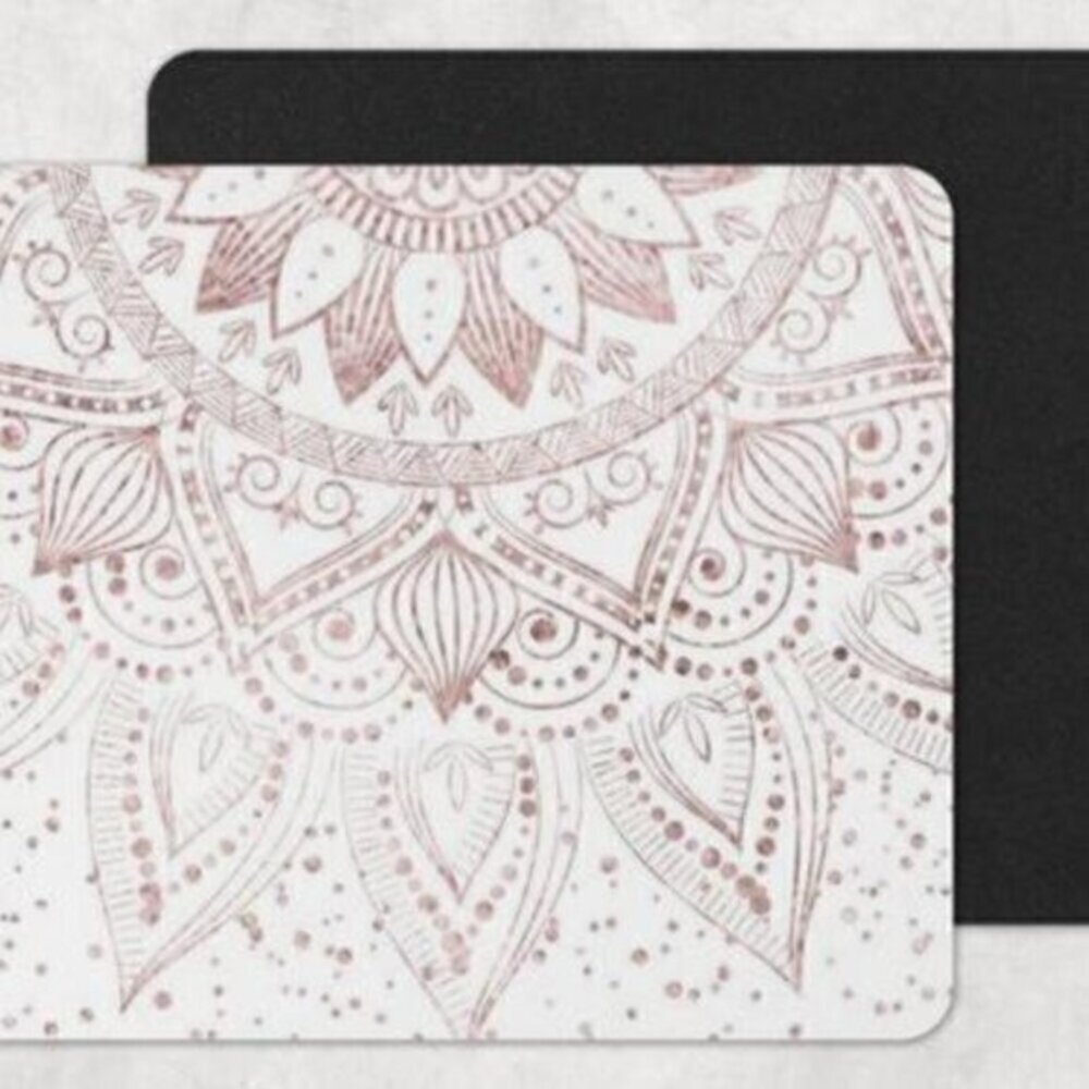 Rose Gold Mandala Mouse Pad